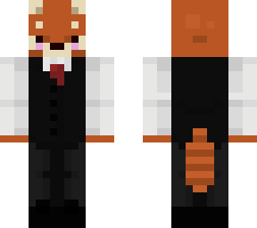 red panda in a tux
