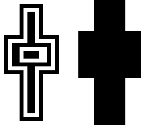 black and white