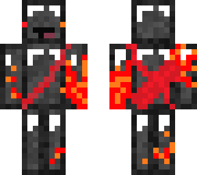 black skeppy with red paint