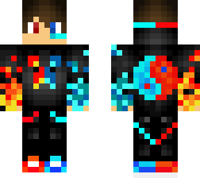 blue and red