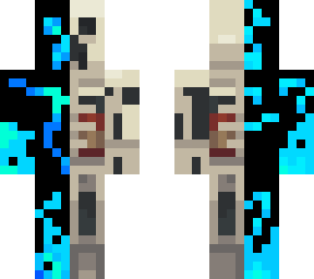 blue fire/skull cyborg