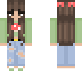 brown hair girl mushroom