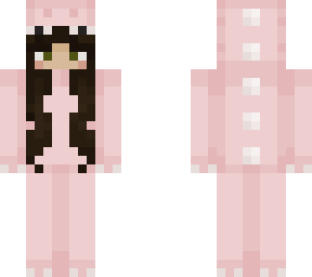 brown hair hazel eyed pink dino