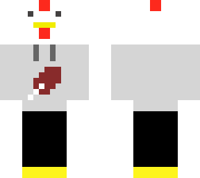 chicken in casual clothing