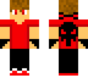 cool red boy with gloves