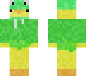 duck but with a froggy costume