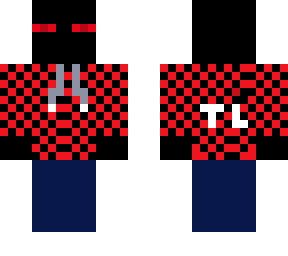 enderman in a red fancy shirt