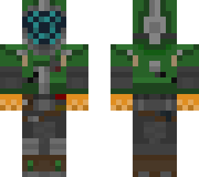 green body blue face visitor