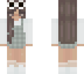 green plaid dress with clout glasses