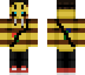me with a bee costume with a mask