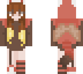 my character in red panda hoodie