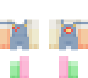 pastel rainbow overalls base