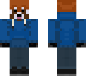 red panda blue hoodie