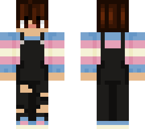 trans pride with overalls