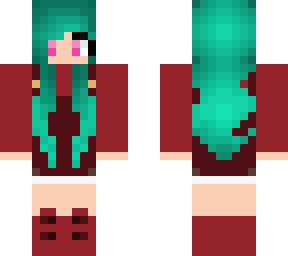 aqua girl in a red outfit