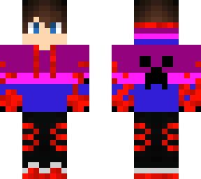bi pride flag boy with creeper