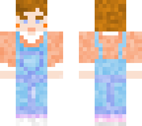 blushing dungarees aesthetic person (pastel colours)