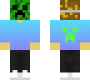 boy in a creeper mask