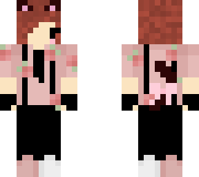 brown hair cat demigirl strawberry suit