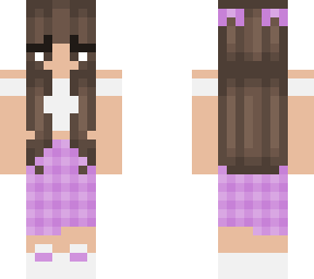 brown hair girl plaid pants
