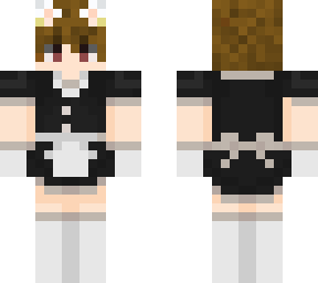brown haired cat maid boy