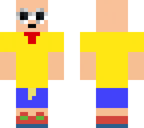 caillou w/ clout glasses, but he had an accident