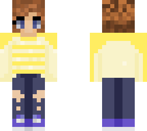 casual yellow sweater slim