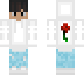 cool white hoddie boy