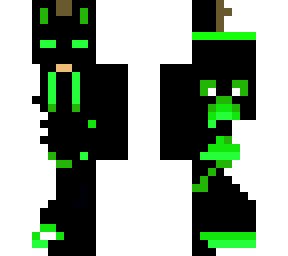 corrupted green gamer with mask