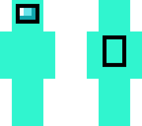 cyan/light blue among us character