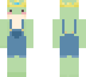 froggy with crown and overalls