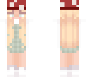 green dress cottage core blonde mushroom girl