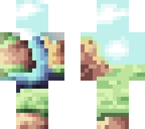 pixel art waterfall