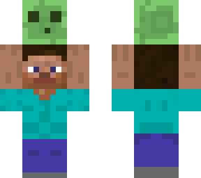 steve holding a slime