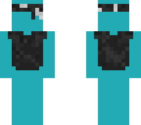aqua skin with bandana and vest