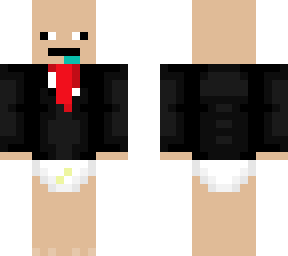 baby in tuxedo