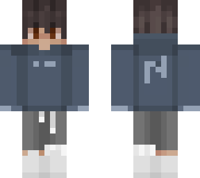 blue n hoodie