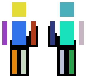 color man (black&white mix)