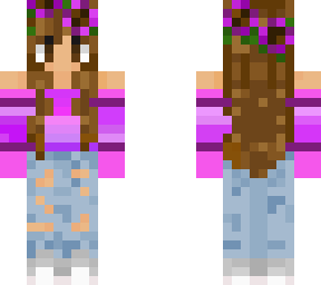 cute purple spring girl
