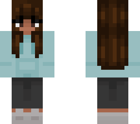 cyan hoodie girl