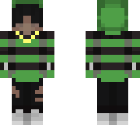 emo boy w/ green & black hoodie