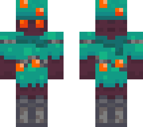fixed warped explorer with orange eyes
