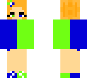 green/blue girl