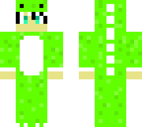green dino onesie