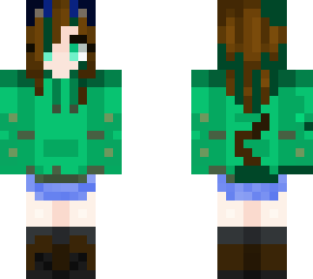 green kitty girl