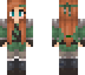 green medieval girl