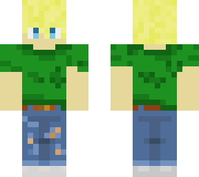 green shirt blonde boy