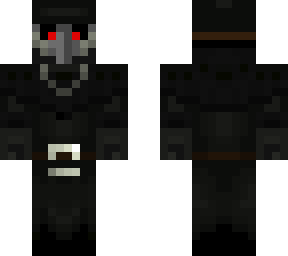 plague docter but with gray / black mask