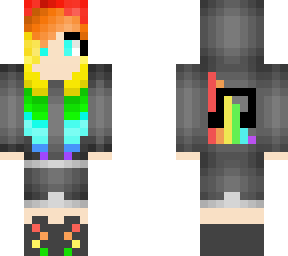 rainbow hair girl