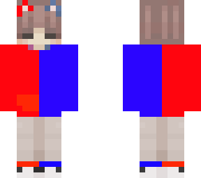 red and blue skin